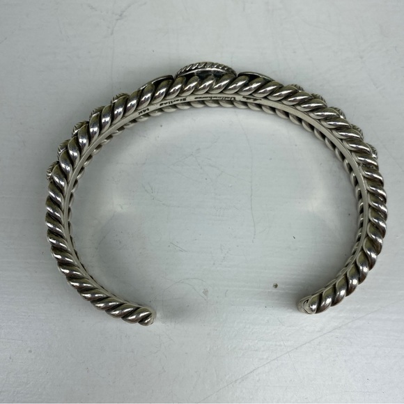 Vintage Signed Navajo Artie Yellowhorse Sterling And 14k Cuff Bracelet - Picture 4 of 10